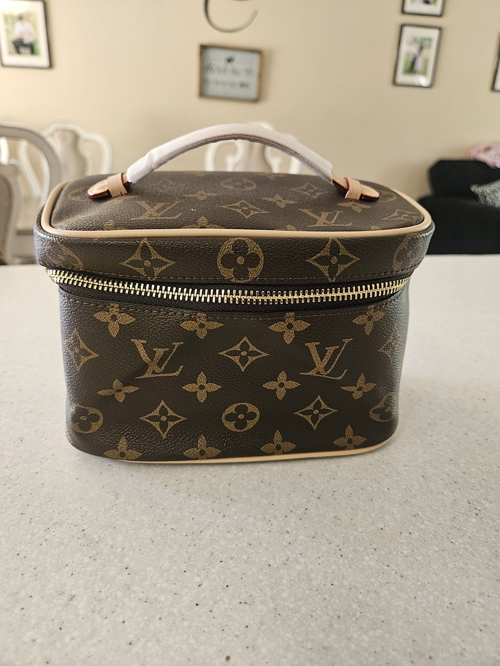 Medium Monogram Vanity Case in Brown